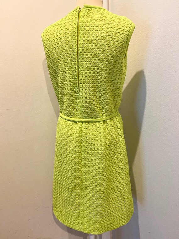 60s Lime Green Eyelet Dress Gem