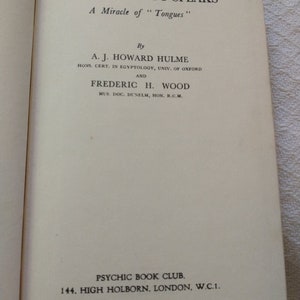 RARE 1937 Psychic Book Club: Ancient Egypt Speaks A Miracle of 'Tongues' Bild 6