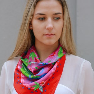 VISION SCARF 100% Silk Printed Scarf image 2