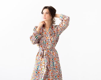 BATA LARGA BLOSSOM - Bata tipo kimono 100% seda