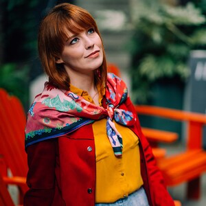 EARTH SCARF - 100% Silk Scarf