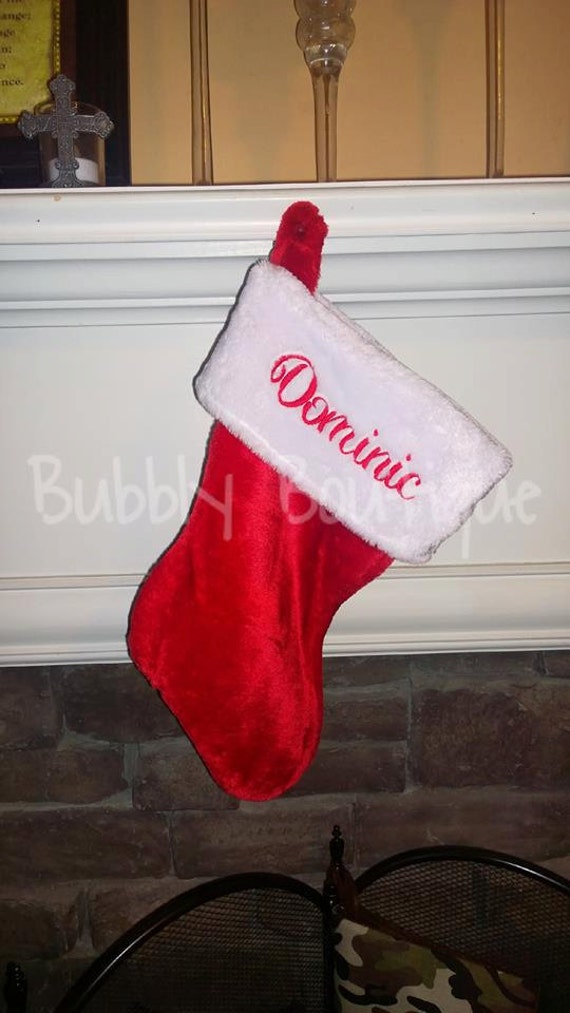 Personalized Embroidered Christmas Stocking Family Etsy