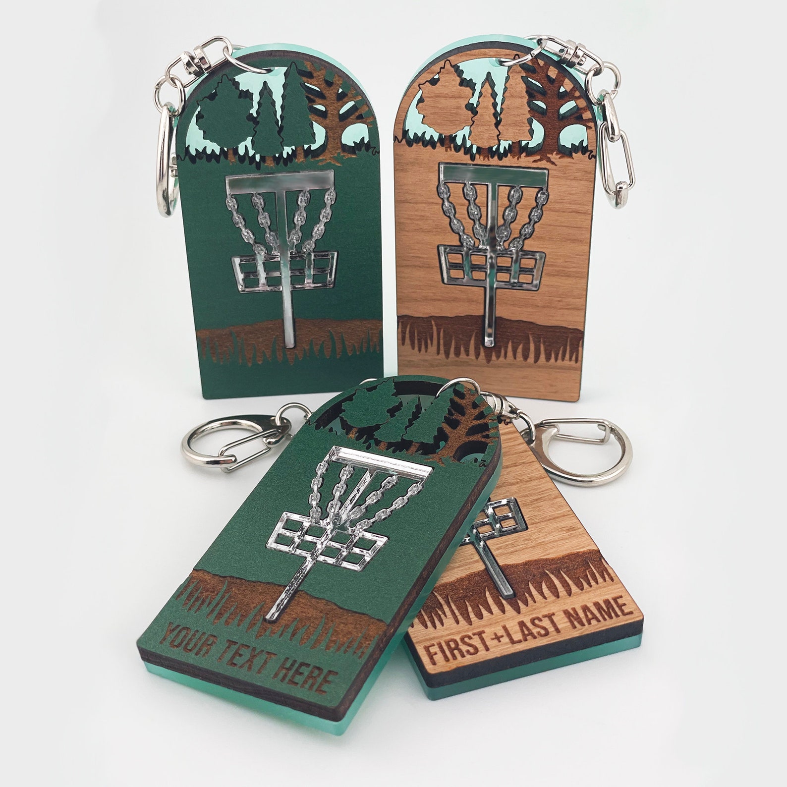 Disc Golf Keychain Frisbee Golf Golf Course Frolf Bag Tag Custom