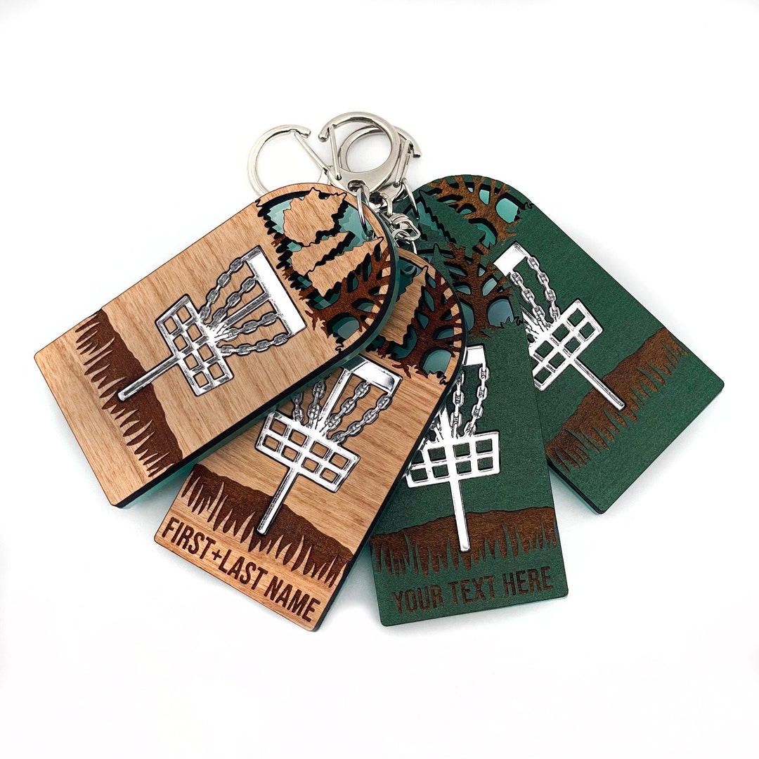 Disc Golf Keychain Frisbee Golf Golf Course Frolf Bag Tag Custom