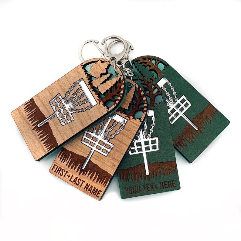 Disc Golf Keychain Frisbee Golf Golf Course Frolf Bag Tag Custom