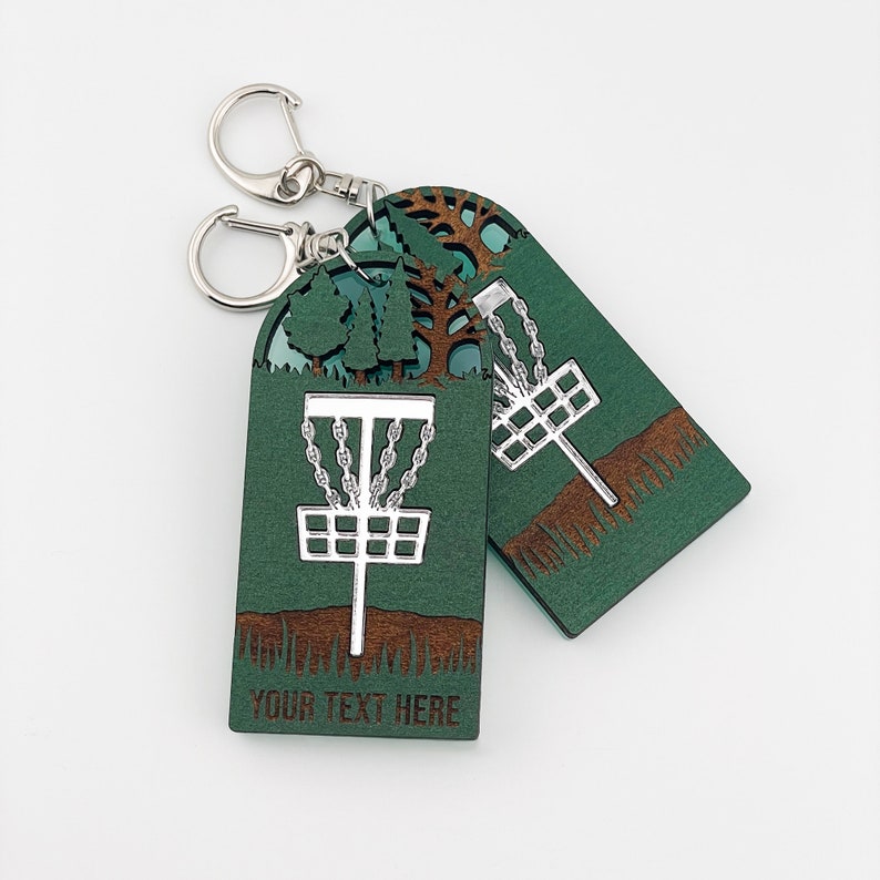 Disc Golf Keychain Frisbee Golf Golf Course Frolf Bag Tag Custom