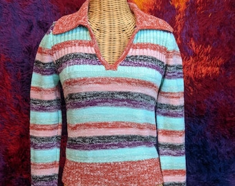 Vintage 1970s MARIANNE'S FASHIONS Soft Acrylic Blend Sweater LARGE