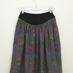 Vintage OSCAR De La RENTA Mid length Floral Skirt || Miss O, Floral Skirt Size 6