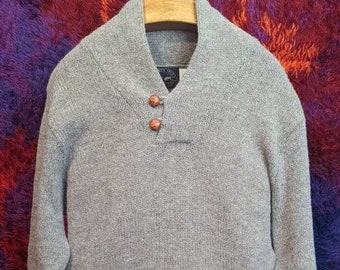 Vtg 1990s NORTHEN ISLES Wool Professor Sweater Size L