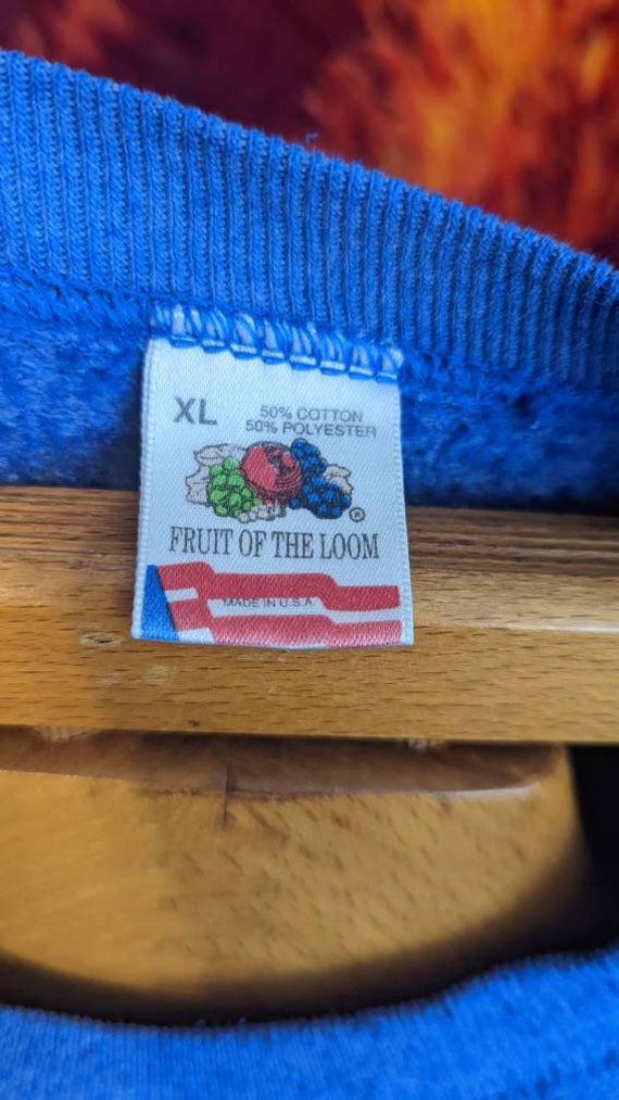 Vtg 90s Fruit of the Loom Crew Neck Sweatshirt Si… - image 7