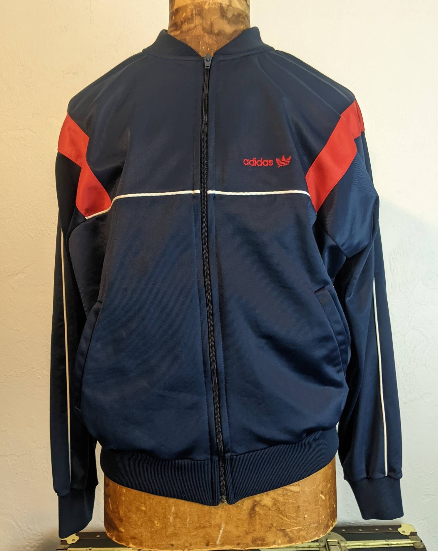 Vintage 1980s ADIDAS Nylon Track Jacket M / L Made in USA - Etsy