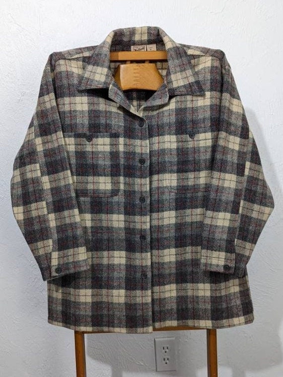 Over-sized Plaid Wool Shirt - Etsy 
