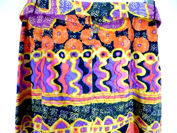 Vintage 60s Maxi Skirt / Psychedelic Skirt / Vint… - image 5