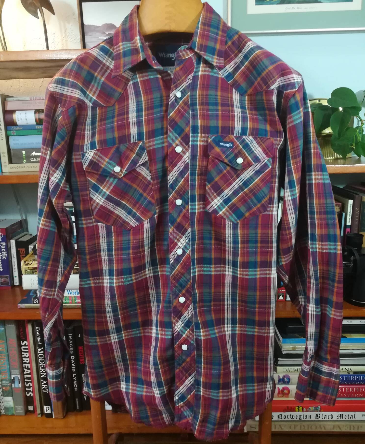 Vintage 90s WRANGLER Westernern Snap 