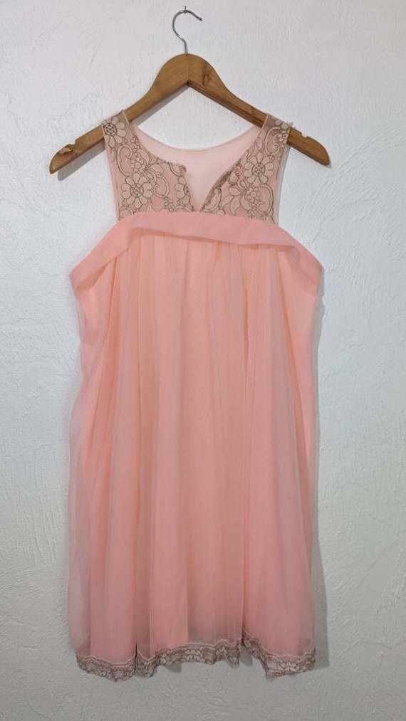 Vintage 1960s Pink Baby Doll Nightie by MONIQUE L… - image 1