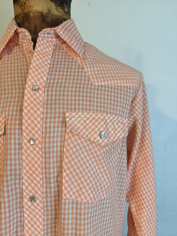 Vintage 1970s JASON by Fantasia Gingham Plaid Wes… - image 2