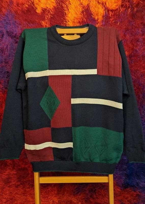 Vtg BERKERTEX 1990s Crew Neck Sweater Mens M