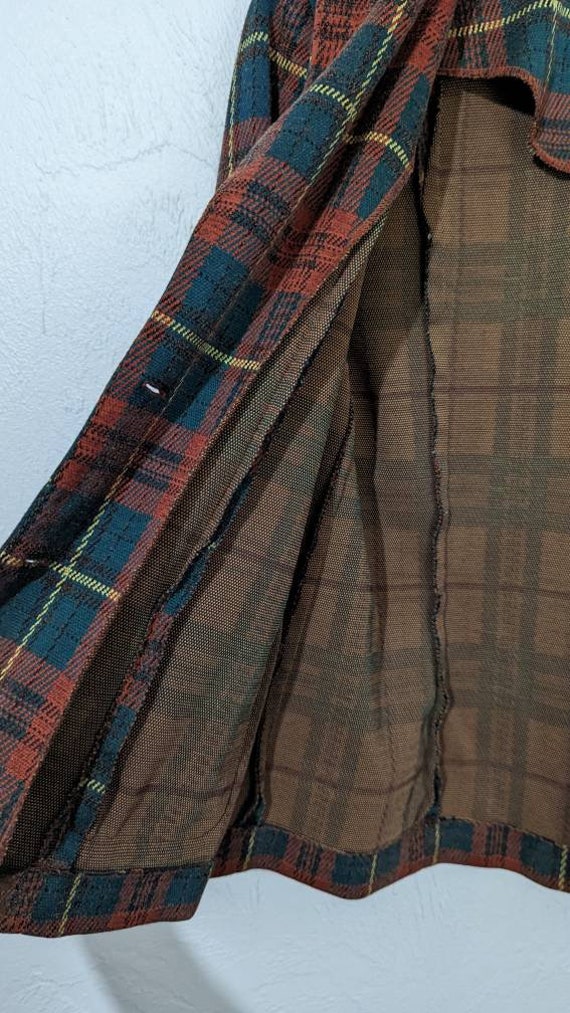 Vintage 1960s DONOVAN GALVANI Plaid Polyester Bla… - image 7