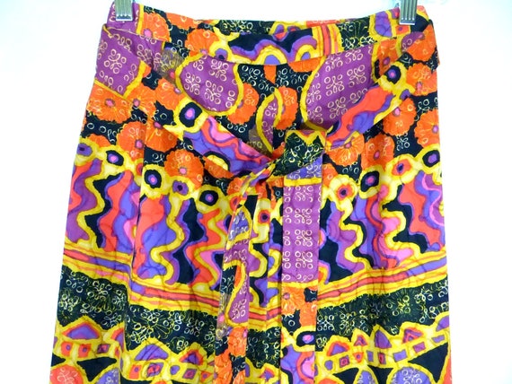 Vintage 60s Maxi Skirt / Psychedelic Skirt / Vint… - image 2