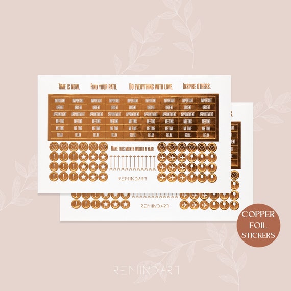 2 Sheets 240 Stickers Copper Foil Sticker Functional Etsy