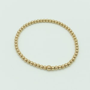 14k Gold Filled 3mm Beaded Anklet | 14k Gold Filled Ball Anklet | Custom Beaded Anklet