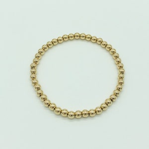 14k Gold Beaded Anklet | 4mm Gold Filled Beaded Anklet | Personalized Anklet