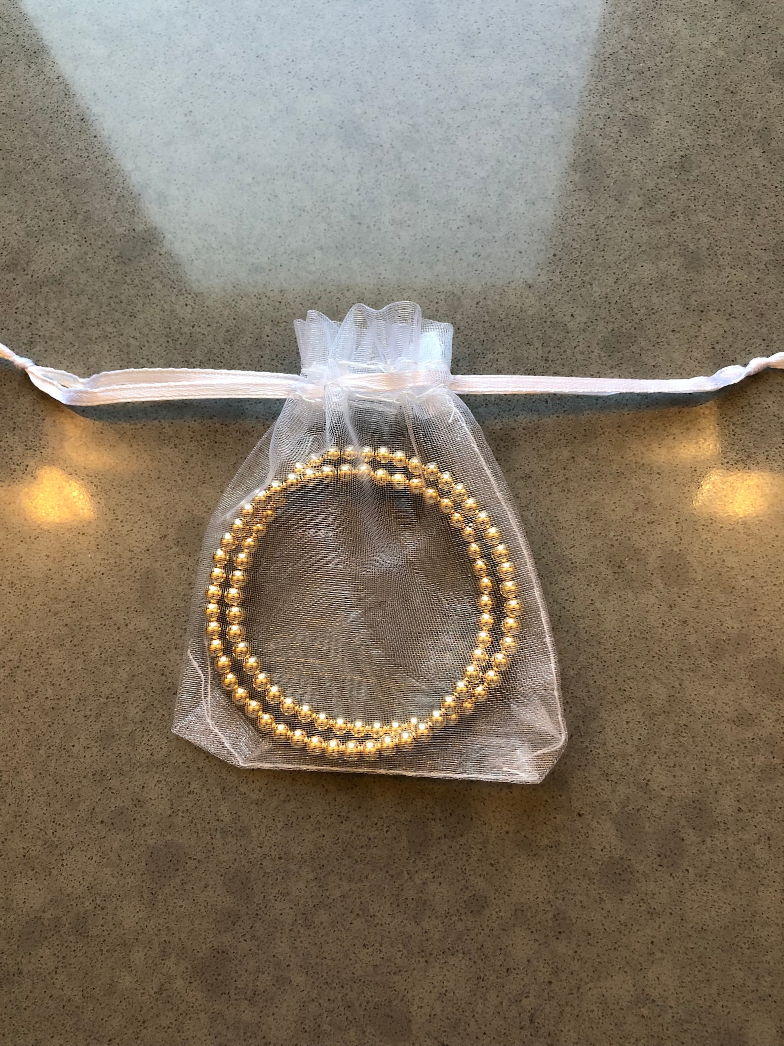 14k Gold Filled 4mm Beaded Necklace 14k Gold Filled Necklace Etsy