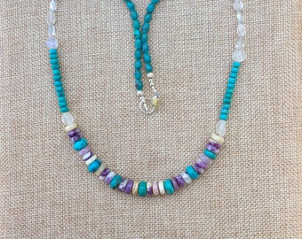 Opal Turquoise Moonstone Necklace