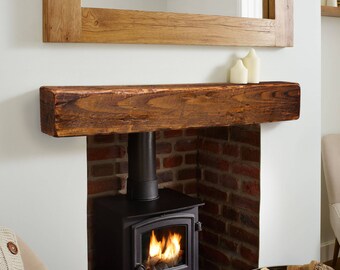 Primitive Fireplace Mantle Rustic Mantle Wood Beam Mantle 48