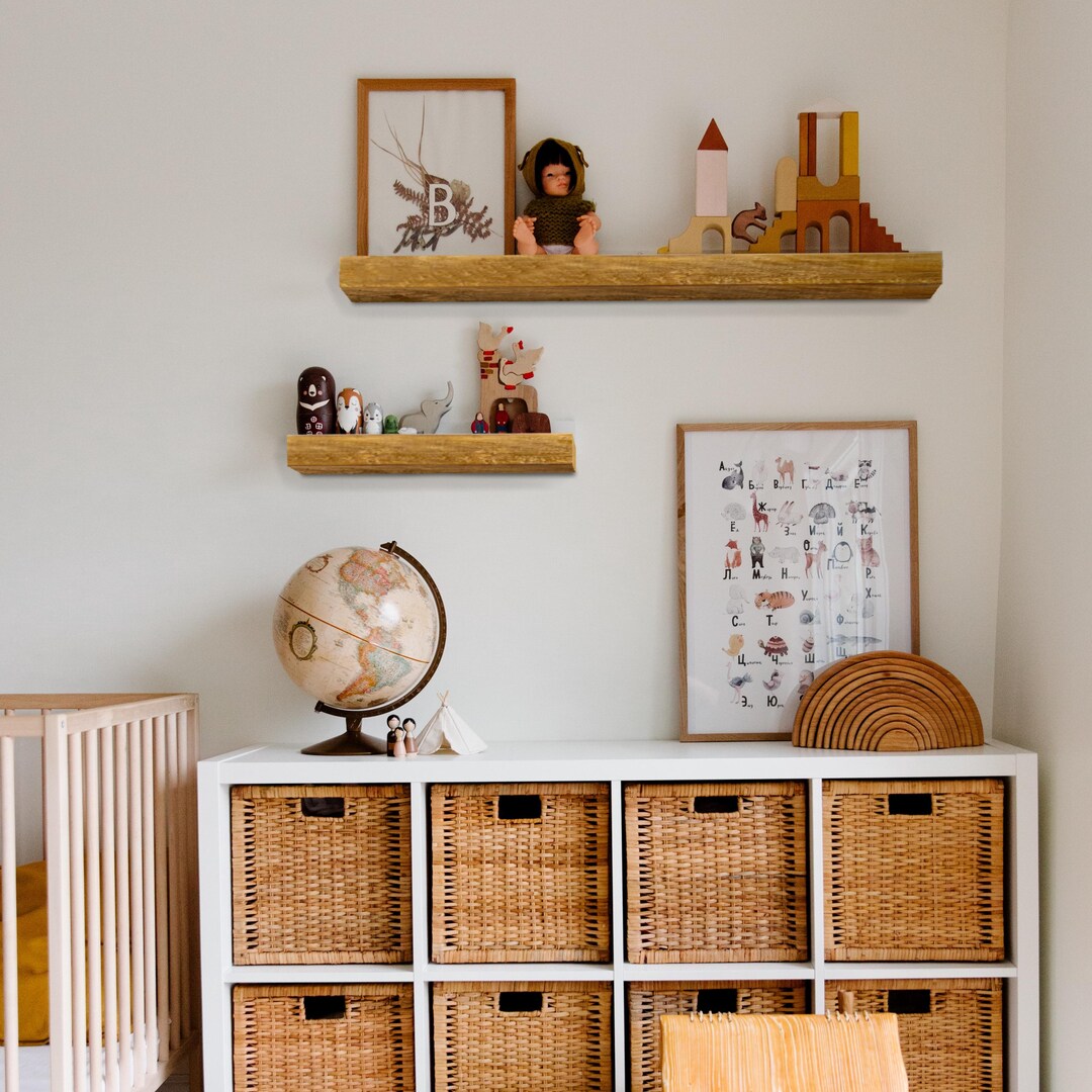 Modern Floating Shelf 3 Inches Thick - Hand Crafted Open Shelving ...