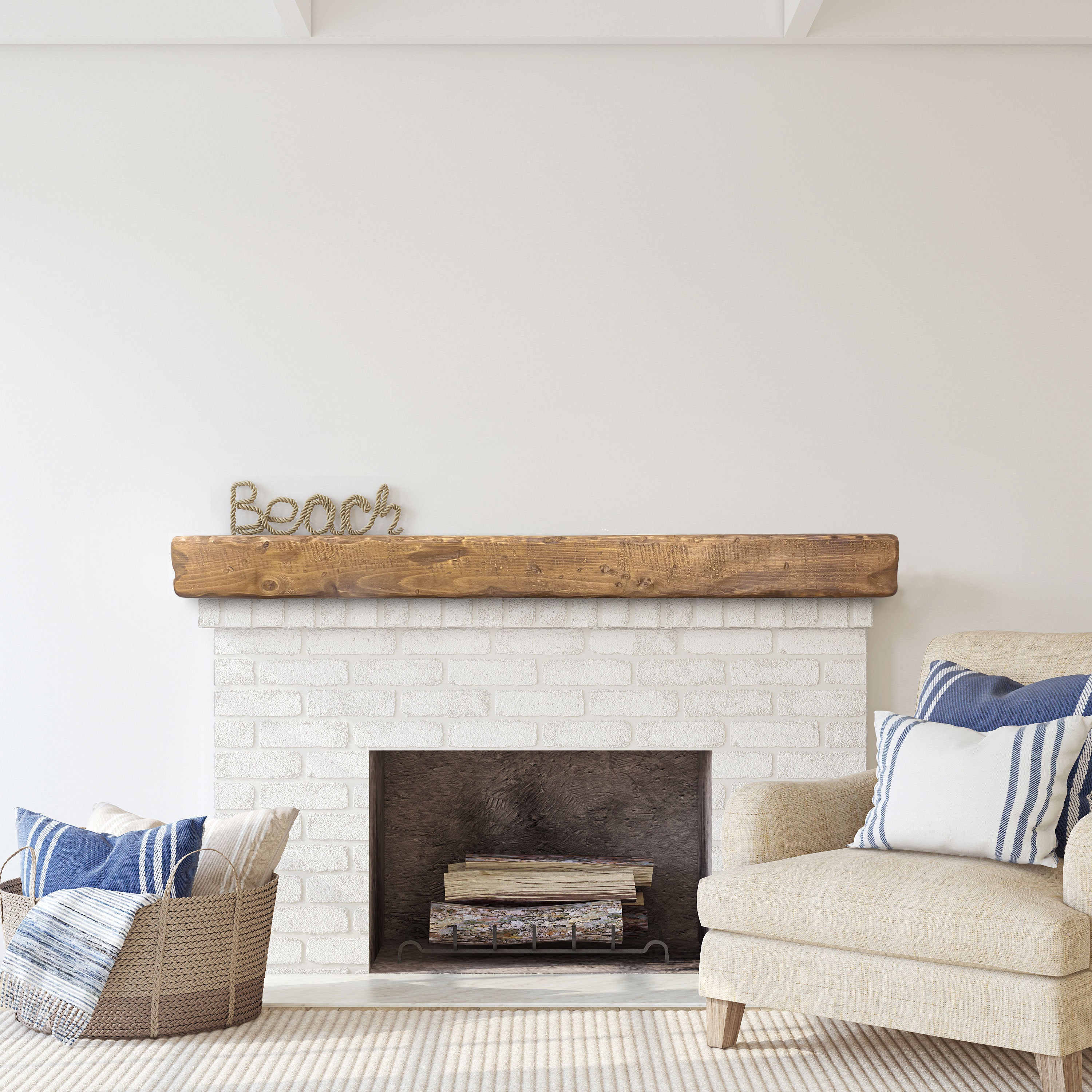 Rustic Fireplace Mantle 8h X 8d Farmhouse Mantel - Etsy