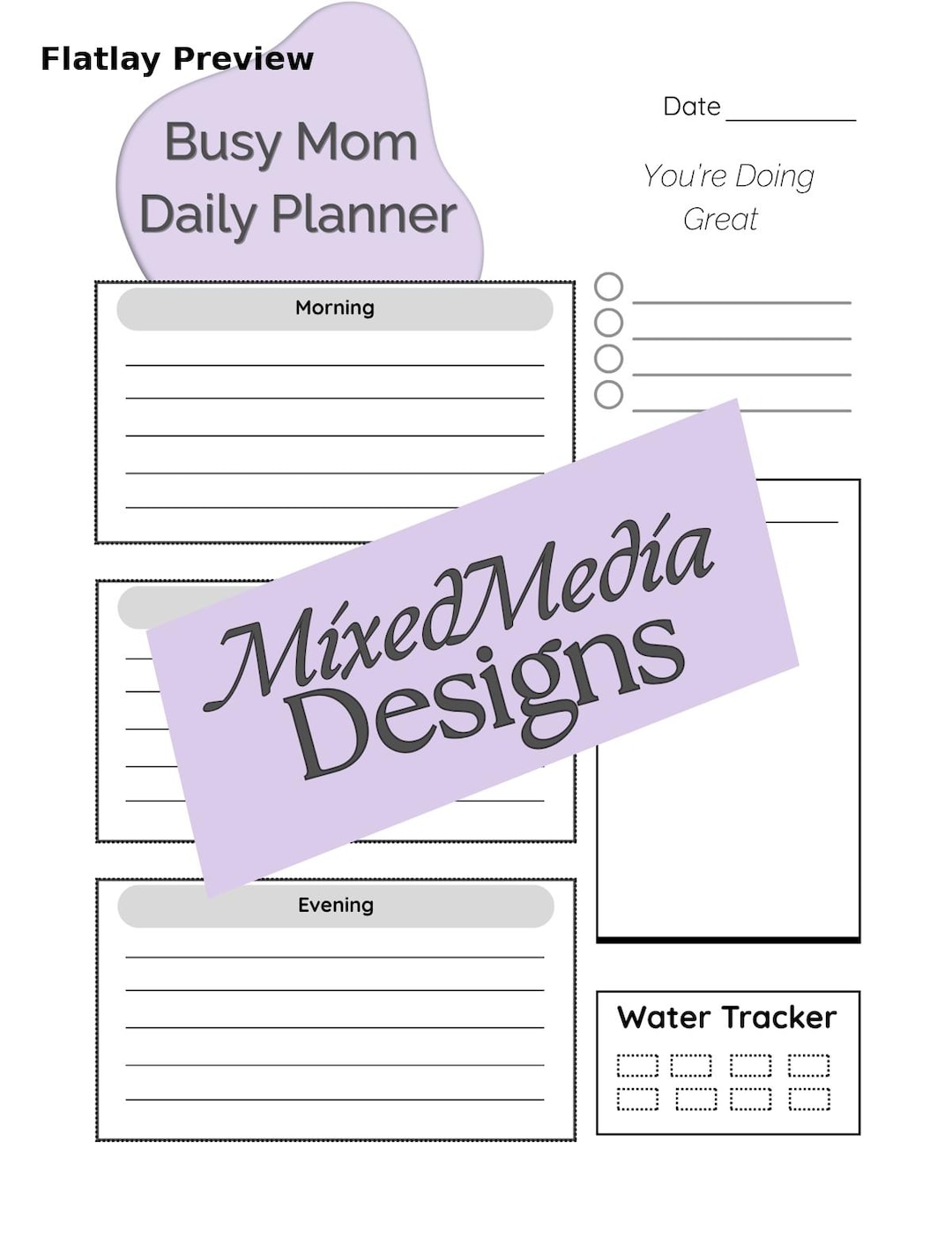 Busy Mom Daily Planner Printable | Time Block Schedule, Top Priorities ...