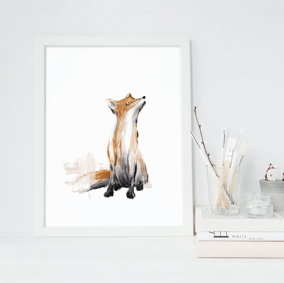 Fox Printable Instant Download Original Fox Illustration | Etsy