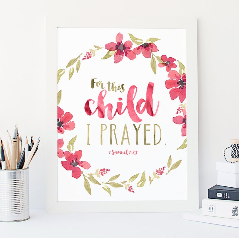 Nursery Bible Verse Print Scripture Art Instant Download Etsy