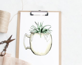 Succulent Printable - Printable Wall Art - INSTANT DOWNLOAD - Nursery Printable - Art Print - Rustic Decor - Flower Print - Botanical Art