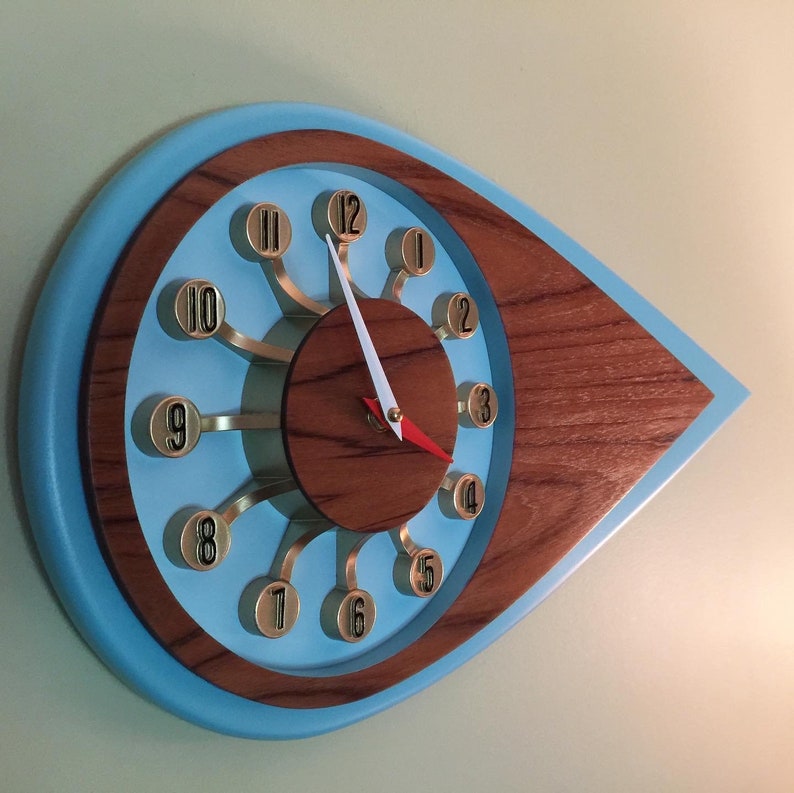 Mid Century Modern Mod Clock dynamo Meteor Clock Etsy