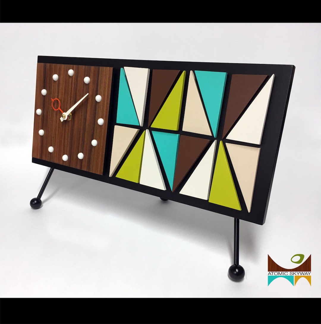 Mid Century Modern Mod Clock 
