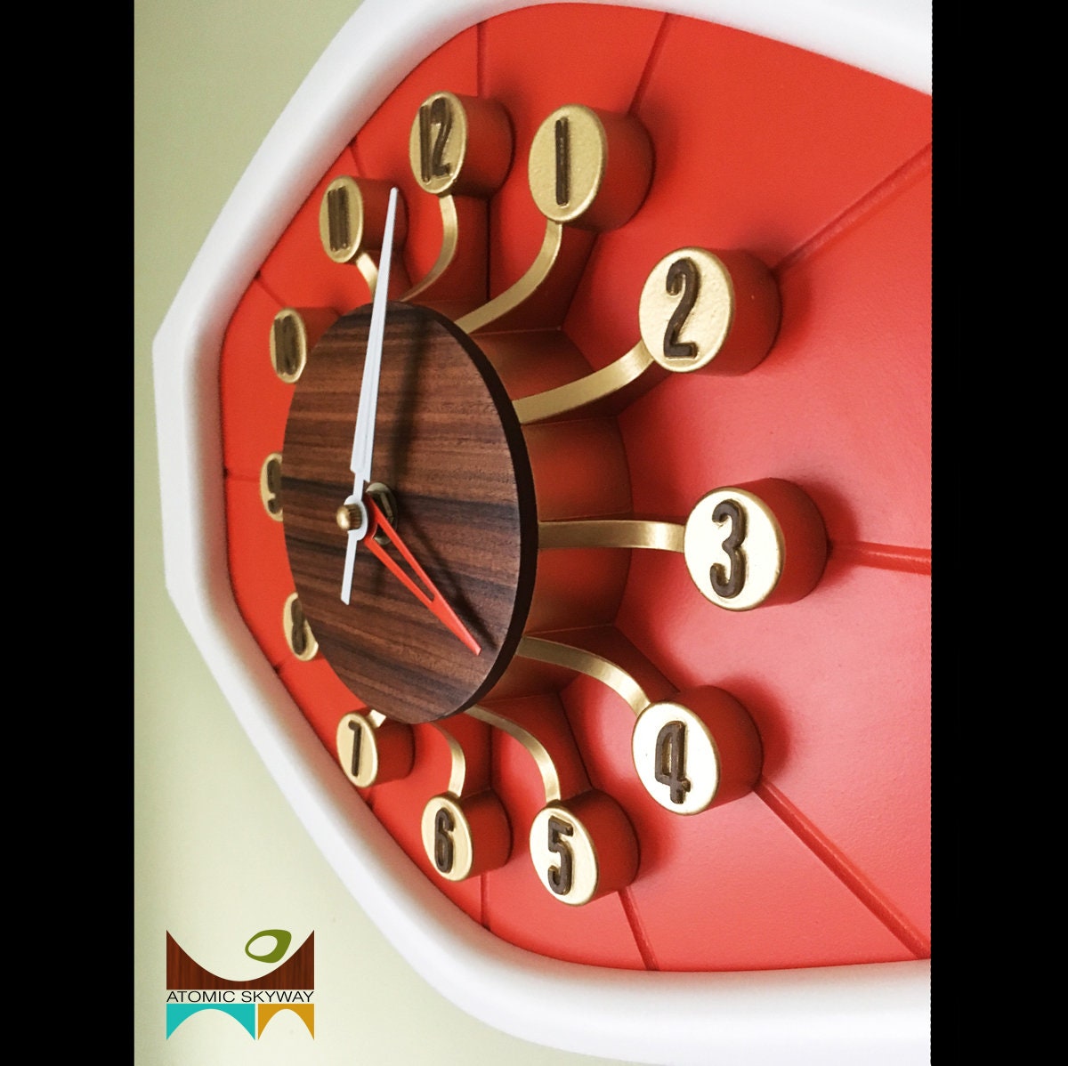 Mid Century Modern Mod Clock 