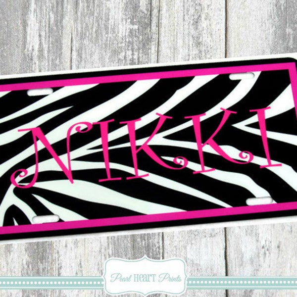 Zebra License Plate - Etsy