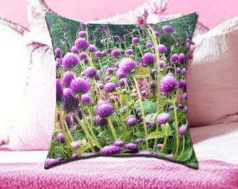 Unique Throw Pillow Farmhouse Decor Gift For Grandma Garden Pillow Floral Meadow Flower Pillow Gift For Her Floral Decor