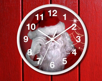 Santa Claus Clock Unique Wall Clock Christmas Front Home Décor Living Room Bedroom Kitchen Wall Christmas Santa Clock