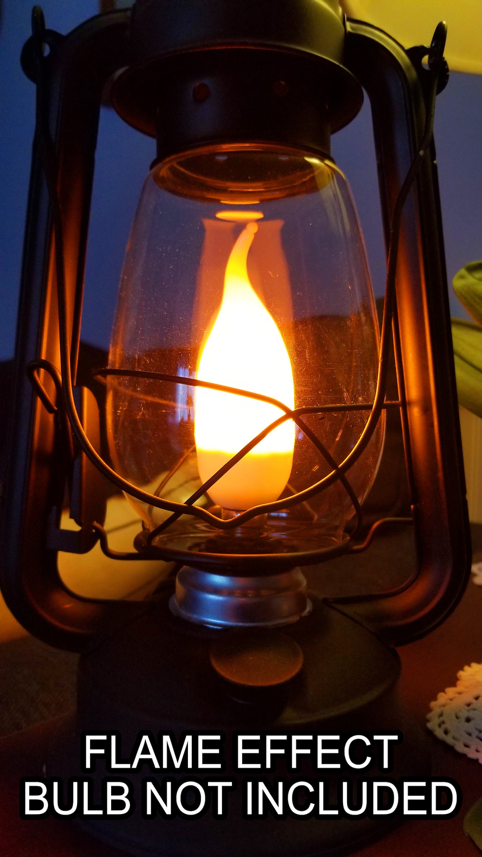 Electric Lantern Table Lamp FLAT BLACK Electric Hurricane Etsy