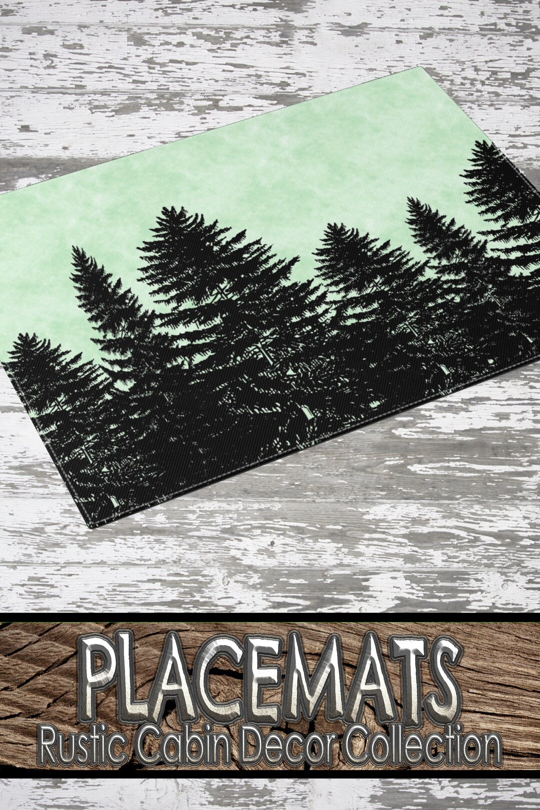 Log Cabin Placemats Country Rustic Pine Farmhouse Decor Gift Etsy