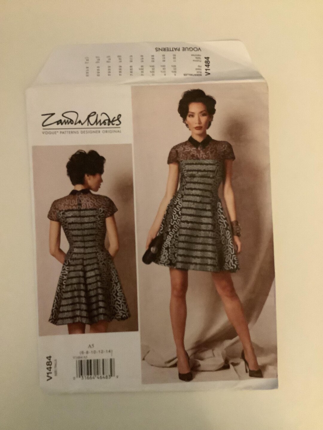 Vogue 1484 Sewing Pattern, Size 6-8-10-12-14, UC/FF - Etsy