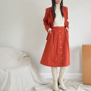 rust twill skirt and blazer 70s set image 2