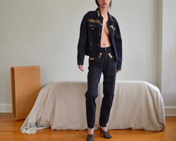 jeans and denim jacket set