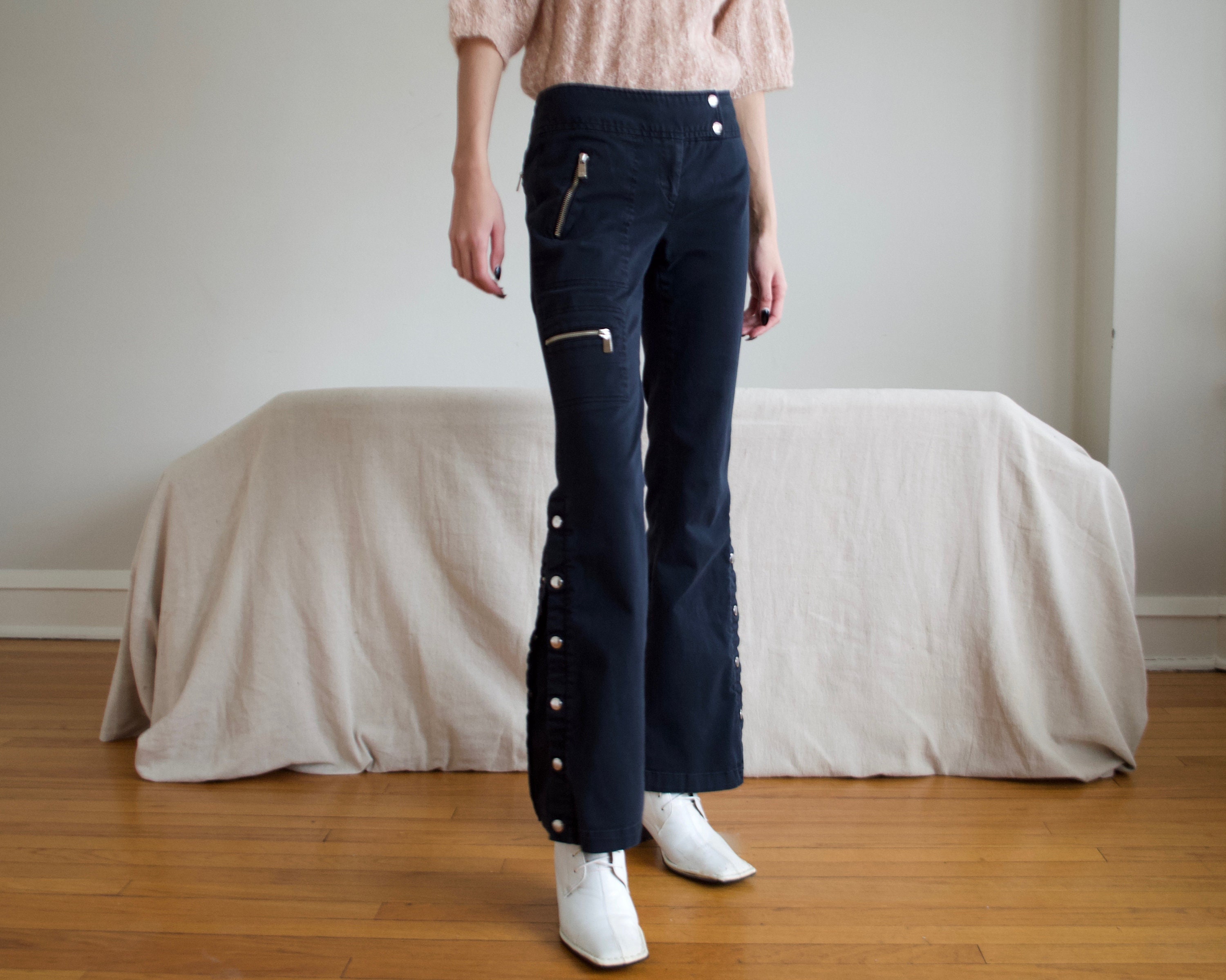 Y2k Cargo Pants Mid Rise Snap Leg Flare Etsy Y2k Cargo Pants Mid Rise Snap Leg Flare Etsy