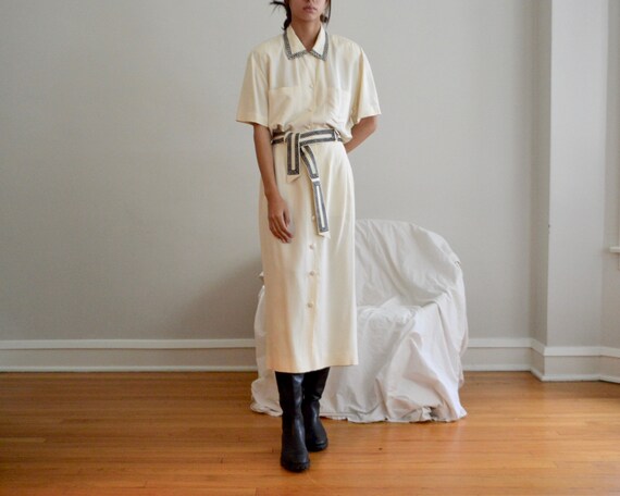 silk embroidered button skirt and boxy top set