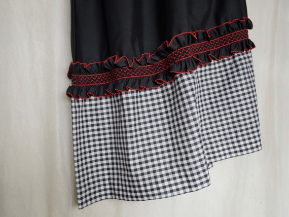 gingham 70s western maxi skirt with ruffle and sm… - image 7