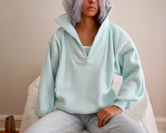 vintage half zip fleece pullover